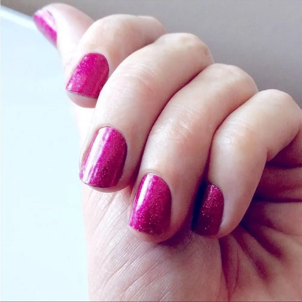 Jamberry Fierce Fuchsia Sparkle Full Sheet Nail Wraps A610